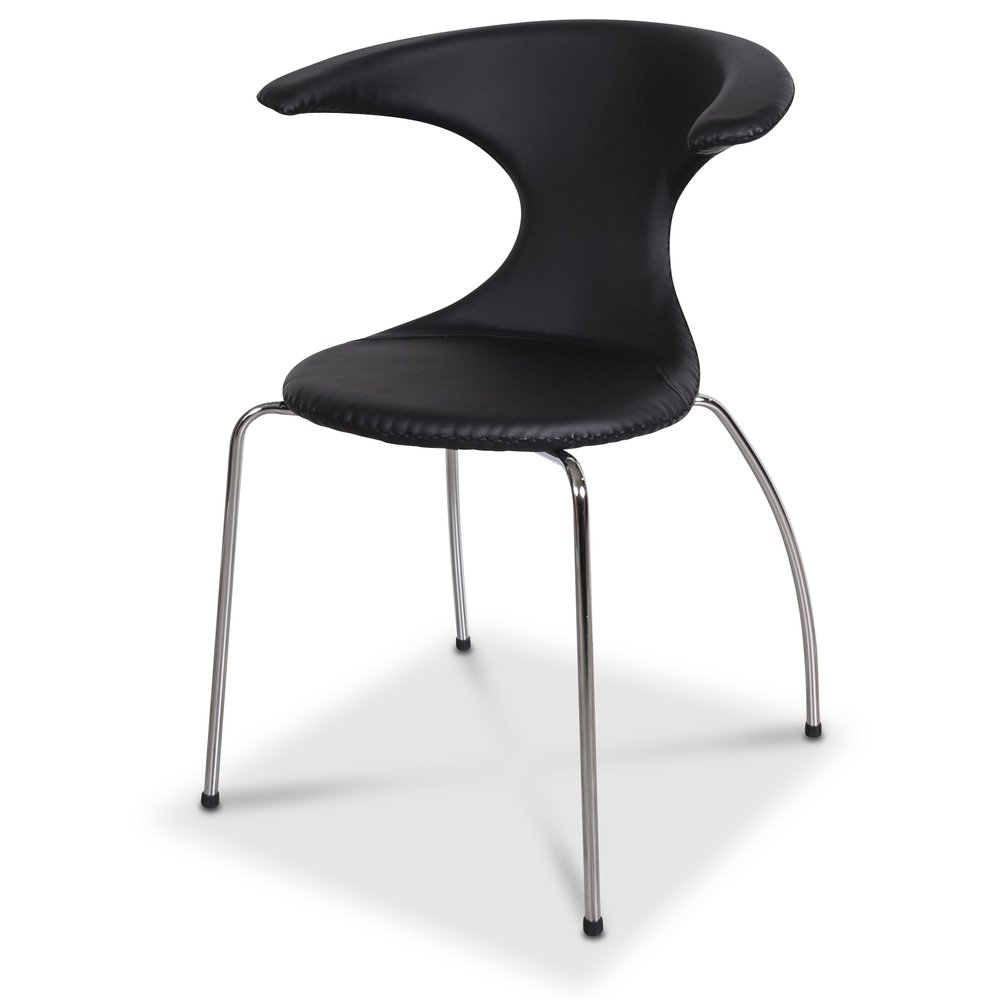 Flair stol Svart konstläder krom 1495 kr Trendrum.se Flair Stol Svart Konstläder Kromben Möbler