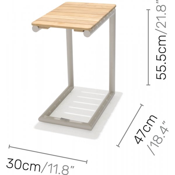 Portals loungegrupp 4 - Vit/teak + Textilskydd f�r utem�bler