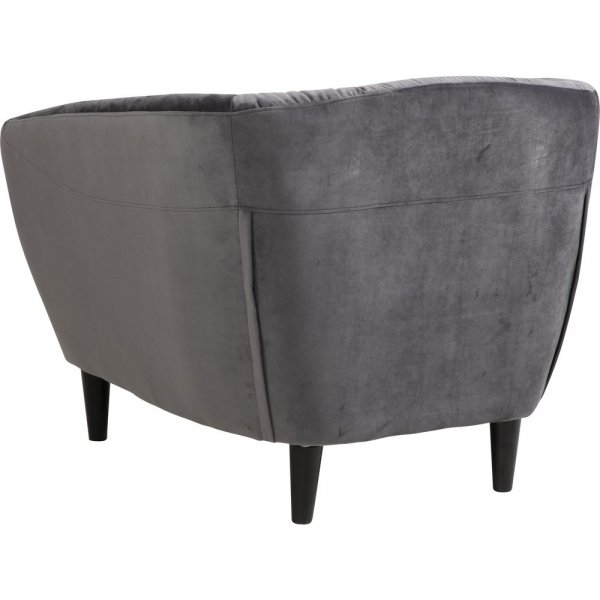 Fåtölj mörkgrå med knappar Fåtölj mörkgrå med knappar