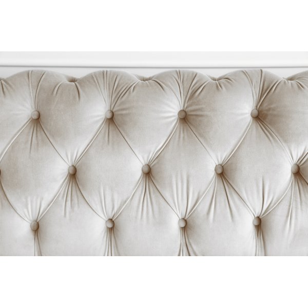 Soffa 2-sits chesterfield beige - Milton + Textilv�rd f�r m�bler