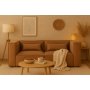 Nees modulsoffa i cognac combo 5 + Textilv�rd f�r m�bler