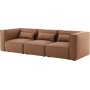 Nees modulsoffa i cognac combo 4 + Textilv�rd f�r m�bler