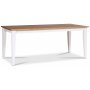 Dalar�s matgrupp 140 cm bord vit/ek med 4 st stolar + 4.00 x Stolsdyna
