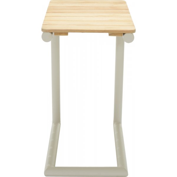 Portals loungegrupp 4 - Vit/teak + Textilskydd f�r utem�bler