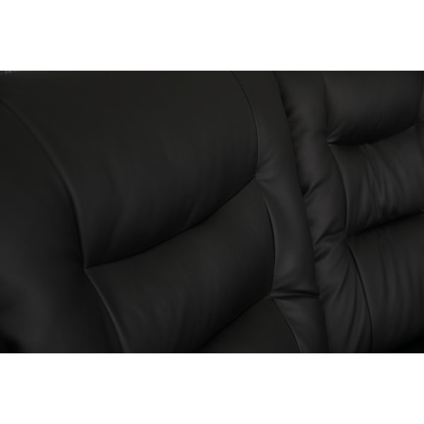 H�rnsoffa svart konstl�der 5-sits - Peking + Reng�ring f�r m�bler