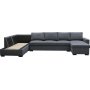 Solna m�rkgr� v�ndbar U-soffa 367 cm + M�beltassar