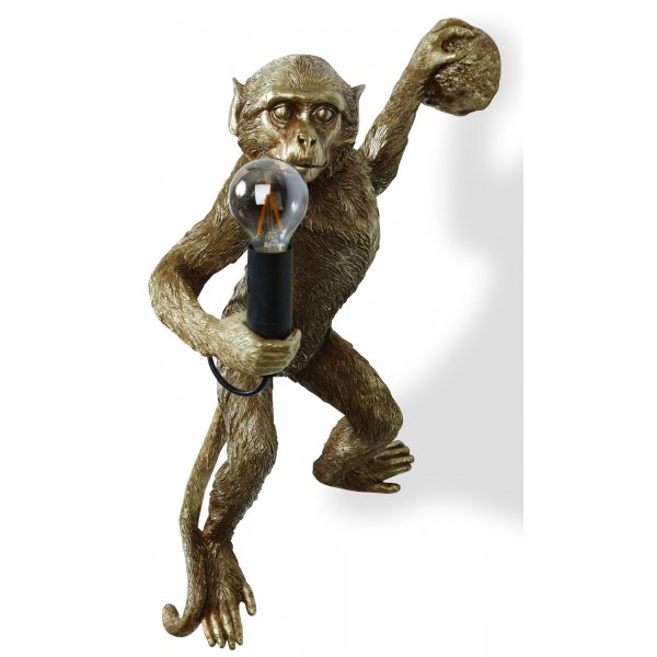 Monkey V�gglampa - Guld