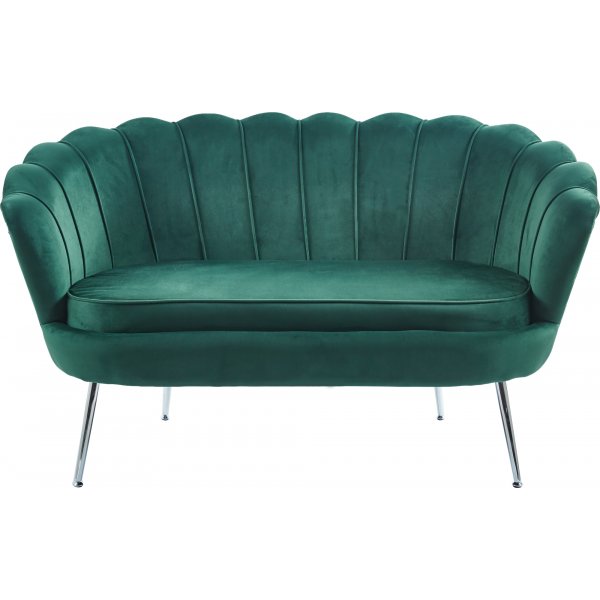 Kingsley 2-sits soffa gr�n sammet
