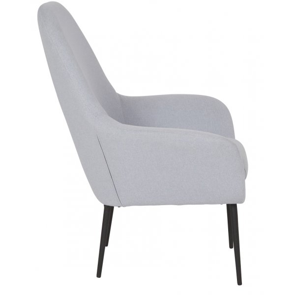 Milano grå tygfåtölj med svarta ben + Textilvård för möbler Milano grå tygfåtölj med svarta ben + Textilvård för möbler