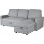 Soffa med f�rvaring gr� 214 cm bred