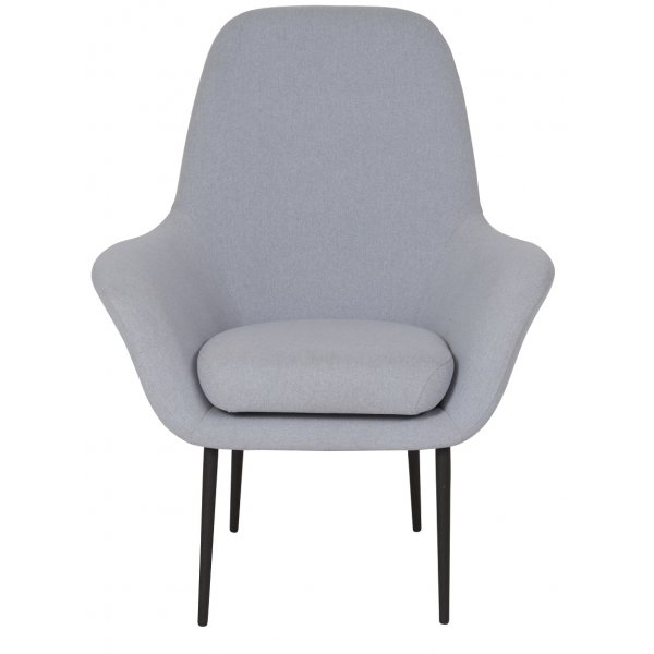 Milano grå tygfåtölj med svarta ben + Textilvård för möbler Milano grå tygfåtölj med svarta ben + Textilvård för möbler