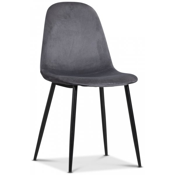 Rosvik matgrupp, matbord med 4 st Carisma sammetsstolar - Gr�/Svart + 3.00 x M�beltassar