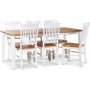 Dalar�s matgrupp 180 cm bord vit/ek + 6 st Dalar�s matstolar