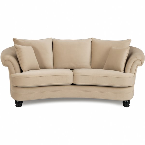 Soffa sv�ngd 235 cm beige kl�dsel - Gustaf