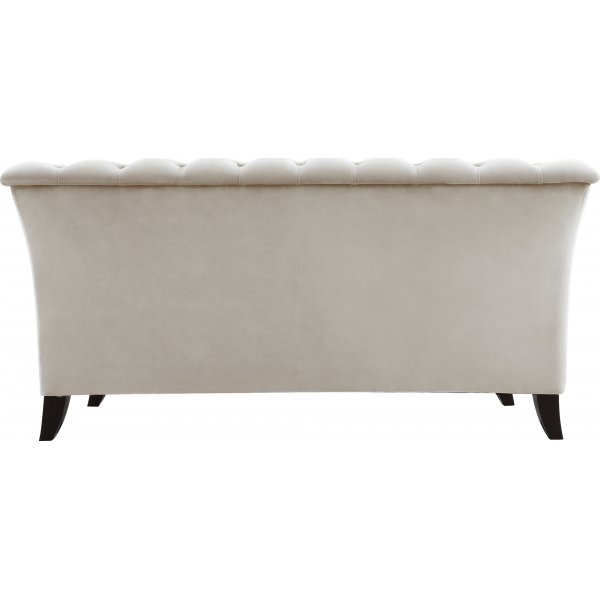 Soffa 2-sits chesterfield beige - Milton + Textilv�rd f�r m�bler