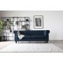 Soffa 3-sits chesterfieldsoffa blå - Herron + Rengöring för möbler Soffa 3-sits chesterfieldsoffa blå - Herron + Rengöring för möbler