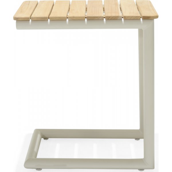 Portals loungegrupp 4 - Vit/teak + Textilskydd f�r utem�bler