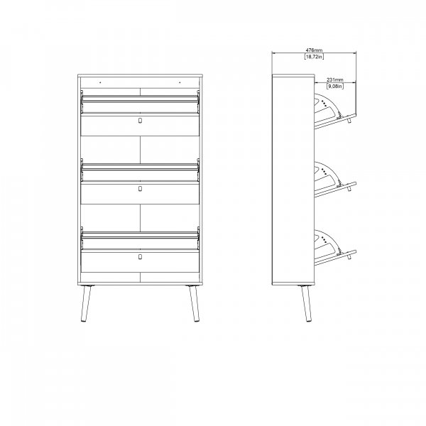 Skosk�p Bodo | 3 f�llbara luckor | Matt gr�