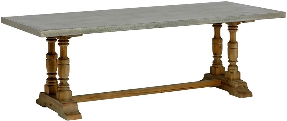 Columbus rustikt bord 230cm natur/zink 7990 kr trendrum.se