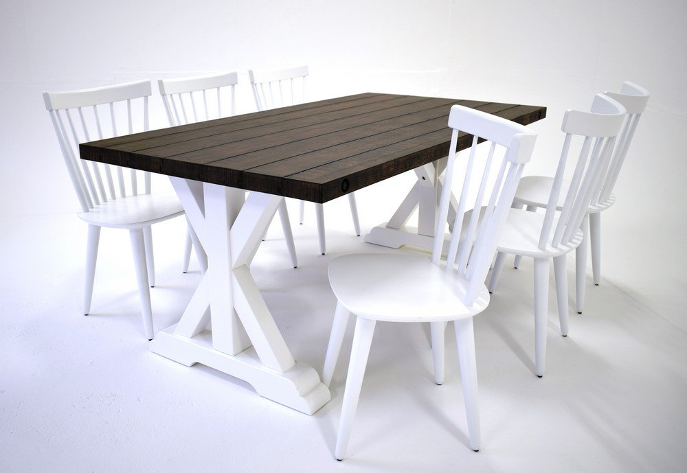 Provence matgrupp Bord inklusive 6 st stolar Brun vit Provence matgrupp Bord inklusive 6 st stolar Brun