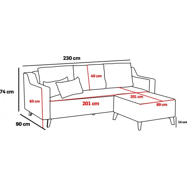 Doga divanb�ddsoffa - Cream