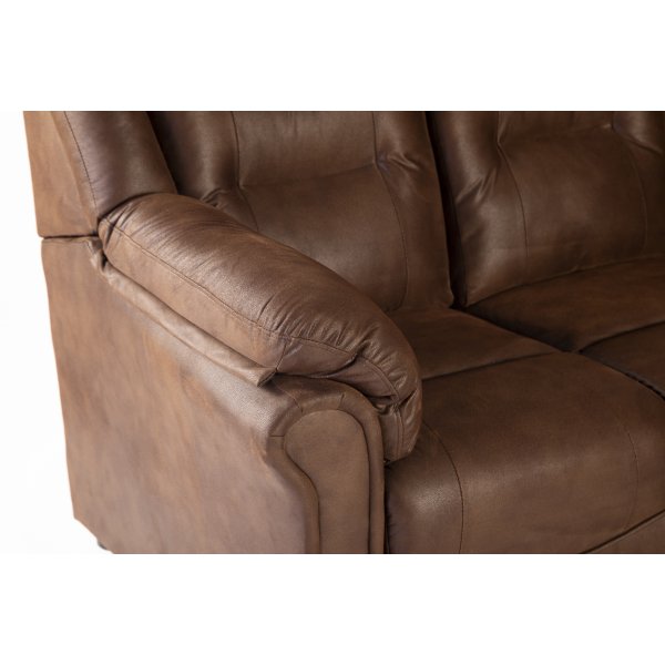 Vera 2-sits soffa i brunt microfiber + Möbeltassar Vera 2-sits soffa i brunt microfiber + Möbeltassar