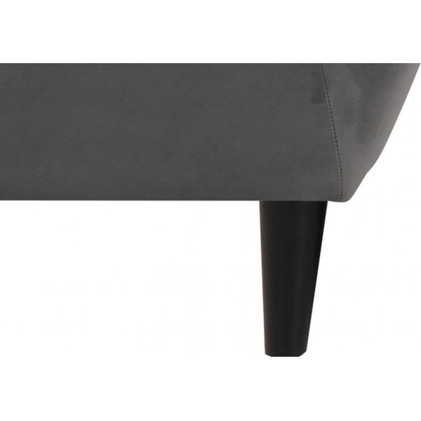 Fåtölj mörkgrå med knappar Fåtölj mörkgrå med knappar