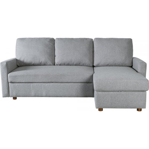 Soffa med f�rvaring gr� 214 cm bred