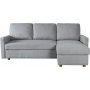 Soffa med f�rvaring gr� 214 cm bred