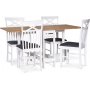 Matgrupp klaffbord Vit / Ek med fyra stolar - F�r� + 4.00 x Stolsdyna