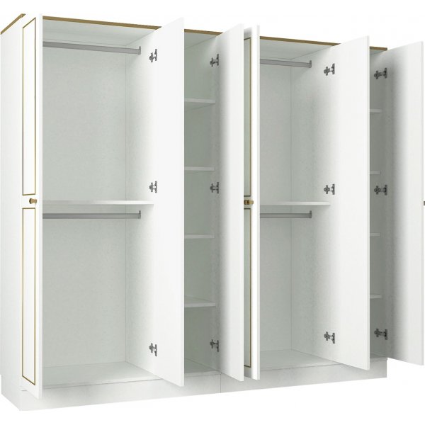 Ravenna garderob - Vit/guld Ravenna garderob - Vit/guld