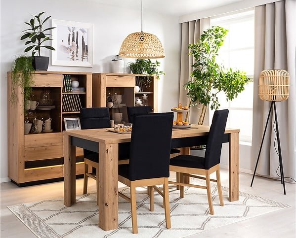 Ostia matbord 160-200 x 90 cm - Ek