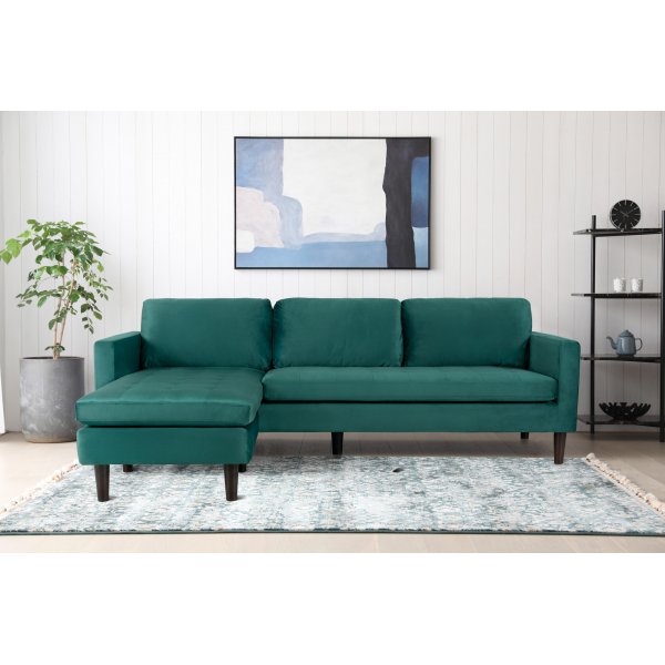 Divansoffa gr�n 218 cm bred