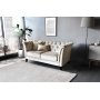 Soffa 2-sits chesterfield beige - Milton + Textilv�rd f�r m�bler