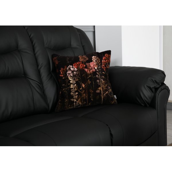 H�rnsoffa svart konstl�der 5-sits - Peking + Reng�ring f�r m�bler