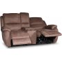 Enjoy Hollywood Biosoffa - 2-sits recliner (el) i brunt microfibertyg