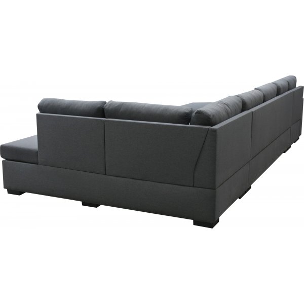 Solna m�rkgr� v�ndbar U-soffa 367 cm + M�beltassar