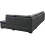 Solna m�rkgr� v�ndbar U-soffa 367 cm + M�beltassar