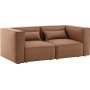 Nees modulsoffa i cognac combo 5 + Textilv�rd f�r m�bler