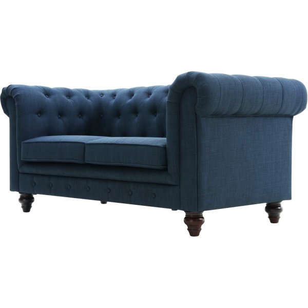 Chesterfield 2-sits soffa bl� - Herron