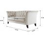 Soffa 2-sits chesterfield beige - Milton + Textilv�rd f�r m�bler