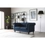 Chesterfield 2-sits soffa bl� - Herron