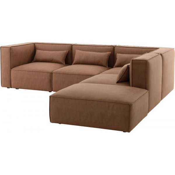 Nees modulsoffa i cognac combo 2 + M�beltassar