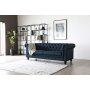 Soffa 3-sits chesterfieldsoffa blå - Herron + Rengöring för möbler Soffa 3-sits chesterfieldsoffa blå - Herron + Rengöring för möbler