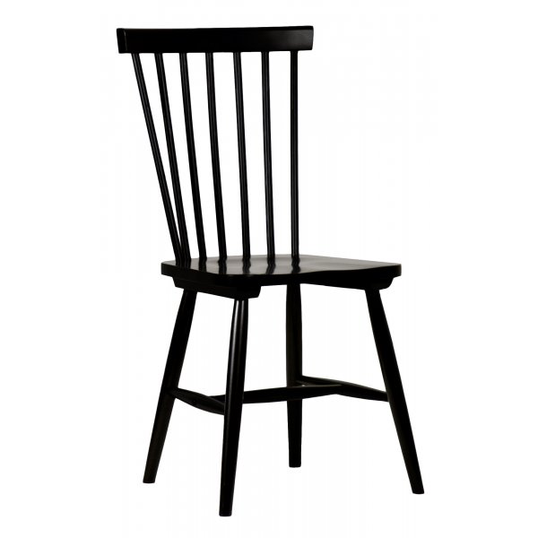 Mellby matgrupp 140 cm bord med 4 st svarta Karl pinnstolar - Vit / Svart + 4.00 x Stolsdyna