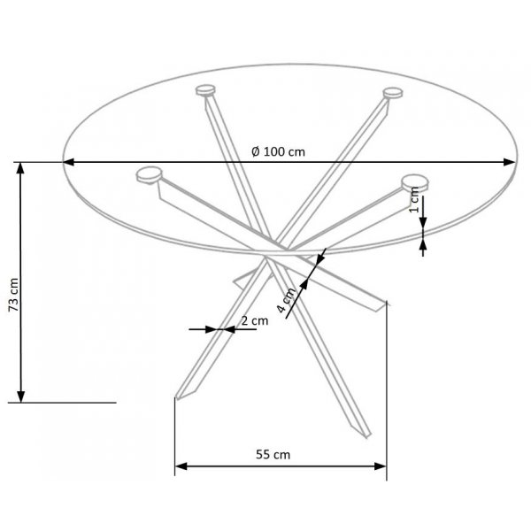 Trend glasbord Ø100 cm Trend glasbord Ø100 cm