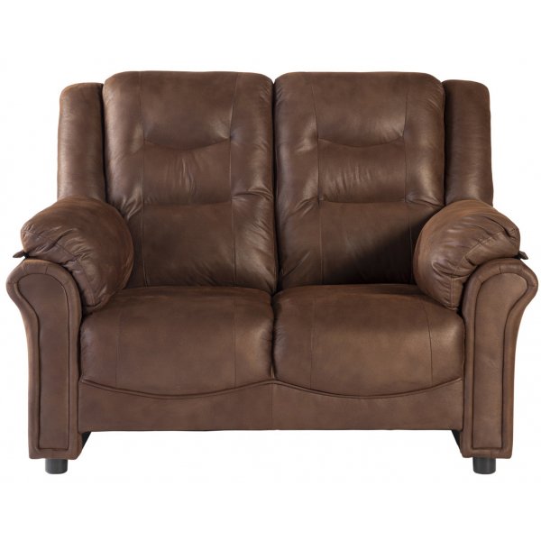 Vera 2-sits soffa i brunt microfiber + Möbeltassar Vera 2-sits soffa i brunt microfiber + Möbeltassar