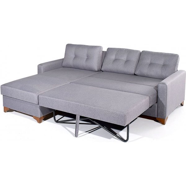 Madrid divanbäddsoffa - Grå Madrid divanbäddsoffa - Grå