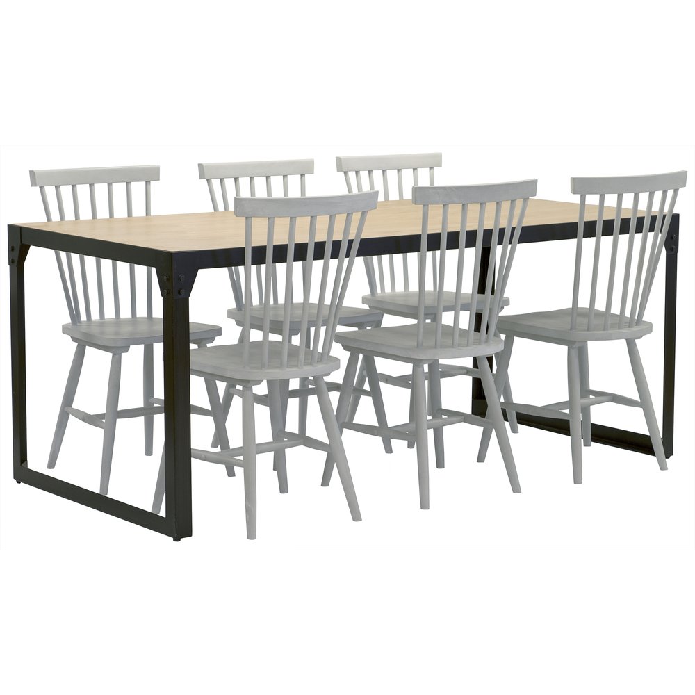 Matgrupp: Industri matbord + 6 st Karl Oskar pinnstol Matgrupp: Industri matbord + 6 st Karl Oskar pinnstol