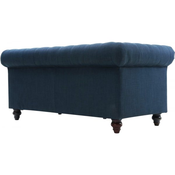 Chesterfield 2-sits soffa bl� - Herron